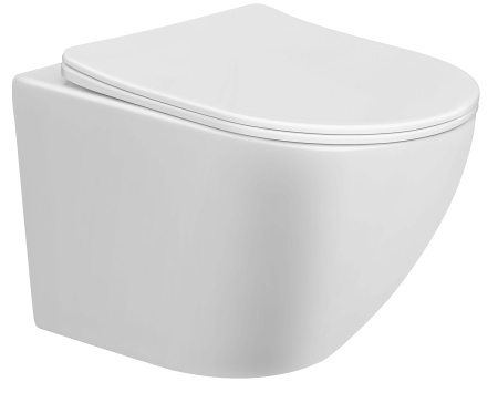 Унитаз подвесной Taliente Amato AM25010 Bianco opaco белый матовый с сиденьем безободковый смыв торнадо