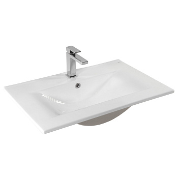 Раковина из сантехнического фарфора Bond Cube S05-700 70х46 встраиваемая цвет белый глянцевый 1 отверстие под смеситель