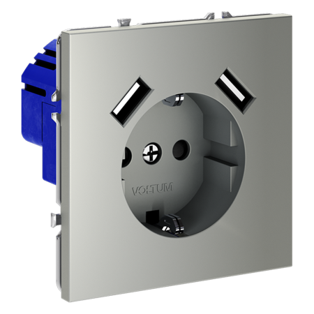 Розетка с USB, А+А VOLTUM S70 VLS040405