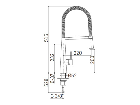 Смеситель для кухни Mamoli Programma Cucina 7240M000000F на столешницу серый