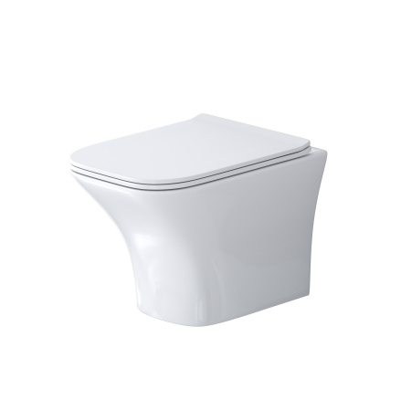 Унитаз подвесной Grossman Galaxy GR-4476S белый глянцевый с сиденьем микролифт безободковый каскадный смыв