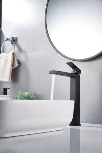 Смеситель для раковины Knotlor STABLE KN-24/BL на столешницу черный - фото 5