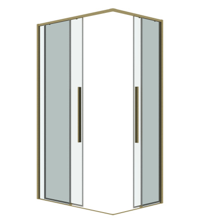 Душевой уголок Grossman Galaxy 300.K33.01.1270.32.00 120х70 стекло прозрачное профиль золото матовое без поддона