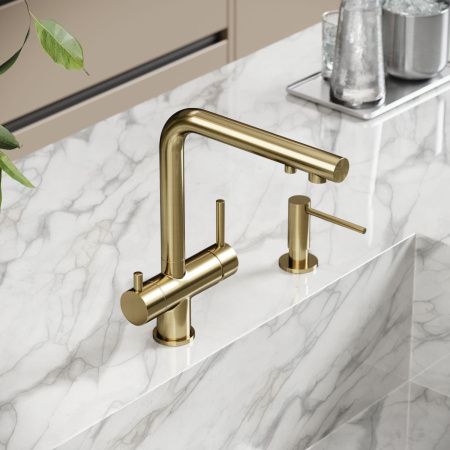 Смеситель для кухни Sancos Foster SC4014BG на мойку золото