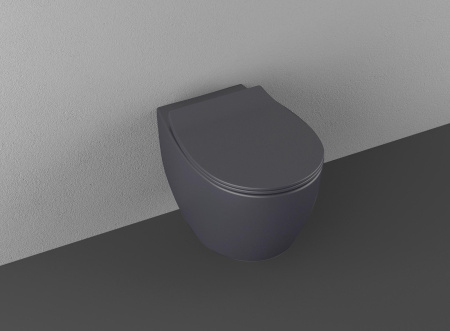 Чаша унитаза подвесная Allen Brau Fantasy 4.11004.AN цвет черный без сиденья безободковая каскадный смыв