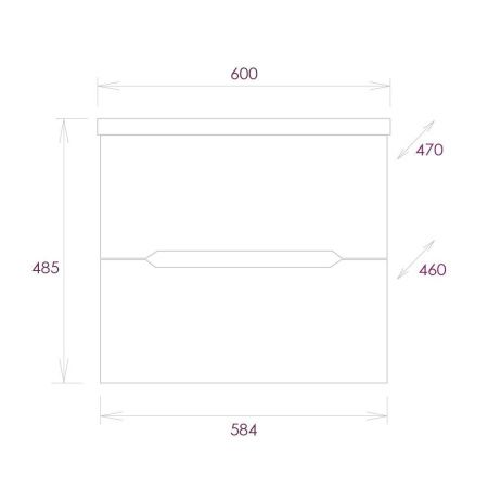 Тумба под раковину Onika Айленд 106114 60х50 подвесная цвет белый