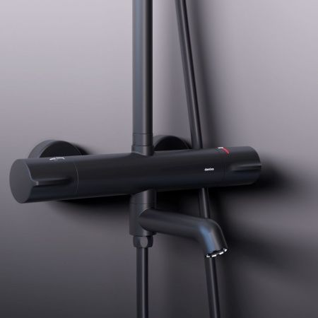 Душевая стойка Damixa Scandinavian Pure 936810300 настенная цвет черный