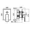 Смеситель для душа Plumberia Selection Tag TG1001NO встраиваемый в стену черный