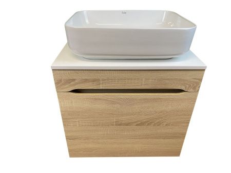 Тумба с раковиной Sintesi STL.W7015_SIN-LVB-APP-409 60х60 подвесная цвет бежевый