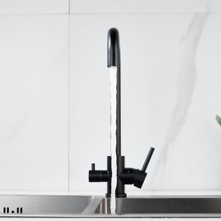 Смеситель для кухни Raffine F118H на мойку черный