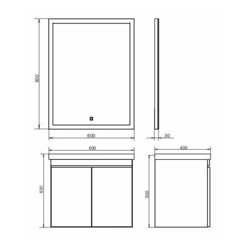 Тумба с раковиной Comforty 00-00000835CF 60x40x63 - фото 2