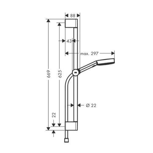 Душевой гарнитур Hansgrohe Pulsify 24160700 настенный белый - фото 2