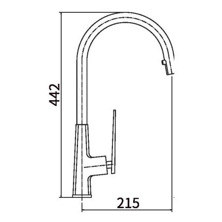 Смеситель для кухни Fashun A6057 на мойку хром