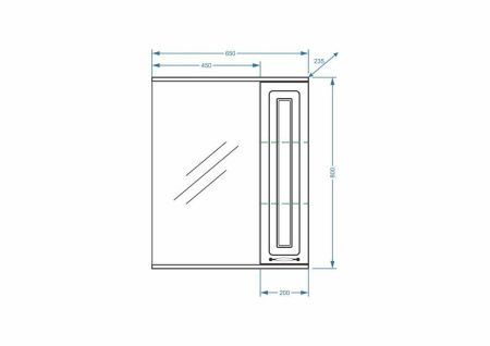 Зеркало-шкаф Stella Polar Кармела ольха SP-00000184 70х80 подвесной цвет белый