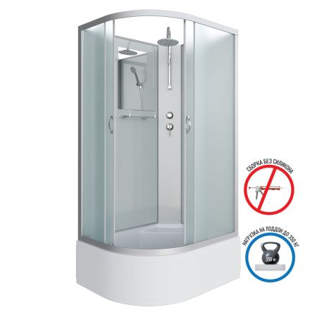 Душевая кабина Niagara Classic 23101424RBKT 120х80 асимметричная без крыши ориентация правая