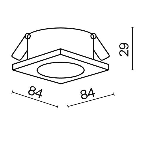 Светильник встраиваемый Maytoni Technical Stark DL083-01-GU10-SQ-B - фото 2
