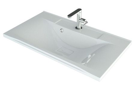 Раковина из искусственного камня Uperwood Elen 291120423 80х40 полувстраиваемая цвет белый