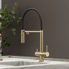 Смеситель для кухни Sancos Imola SC4010BGbh на мойку черный/золото