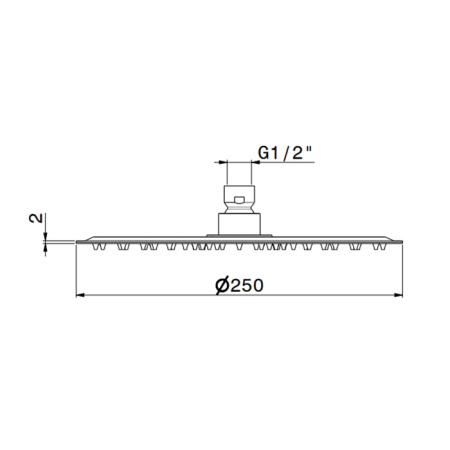 Верхний душ Newform X-Steel 316 29392X.59.064 металл