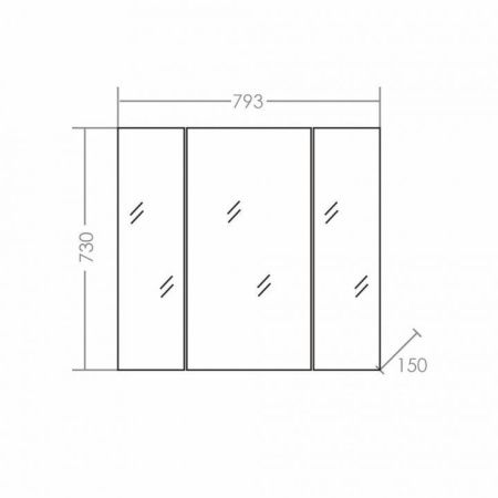 Зеркало-шкаф СанТа Стандарт 113010 80х70 подвесной цвет белый
