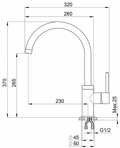Смеситель для кухни Granula 2125, СЛАНЕЦ на мойку сланец - фото 3