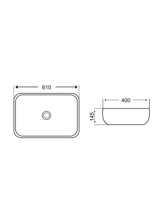 Раковина из сантехнического фаянса WeltWasser WW SK 10000004555 40 см накладная цвет черный/оранжевый/синий без отверстий под смеситель
