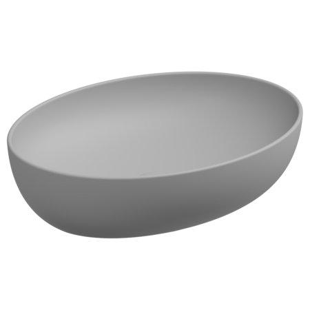 Раковина керамическая GSG Ceramic Design Easy EALAVOV55033 55х42 накладная цвет серый без отверстий под смеситель
