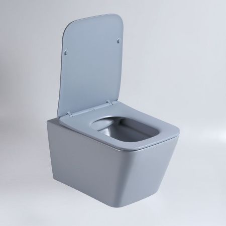 Унитаз подвесной Vincea Q-Line VT1-12MO голубой с сиденьем микролифт безободковый душевой смыв