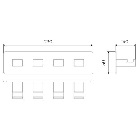 Вешалка 4 крючка Timo Selene 17015/17