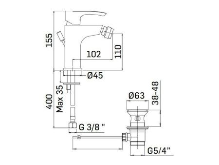 Смеситель Mamoli Smile 535100000A51 на биде хром