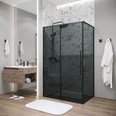 Душевой уголок Grossman Galaxy 120.K33.01.1470.21.10 140х70 стекло тонированное профиль черный без поддона