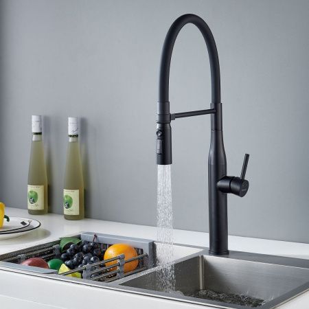 Смеситель для кухни Shevanik S123H-3 на мойку черный