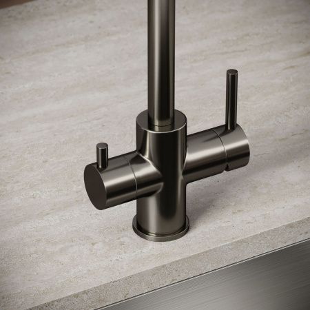 Смеситель для кухни Sancos Vela SC4013GG на мойку вороненая сталь