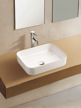 Раковина из сантехнического фаянса WeltWasser WW SK 10000003851 50х40 подвесная цвет белый без отверстий под смеситель