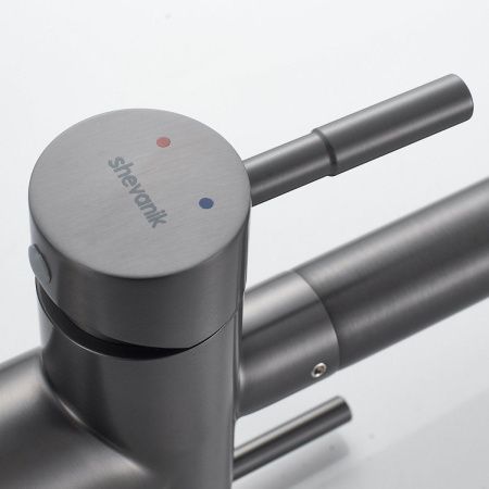 Смеситель для кухни Shevanik S468T на мойку оружейная сталь