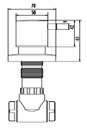 Запорный вентиль Creavit AC50L
