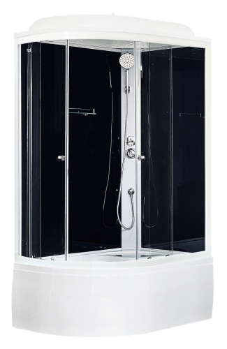Душевая кабина Royal Bath BK RB8120BK5-BT-R 120х80 асимметричная с крышей