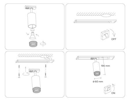 Трековый однофазный светильник Ambrella Light Track System (Трацк Сыстем) GL5161