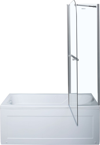 Душевая шторка на ванну Aquanet SG-1200 120х150 стекло прозрачное профиль хром глянцевый - фото 3