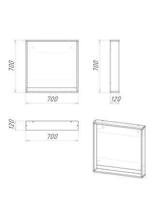 Зеркало Grossman Смарт 207007 70х70 подвесное