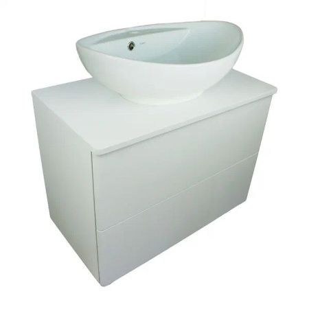 Тумба под раковину Orange Otto Ot-75TuGLASS 80х40 подвесная цвет белый