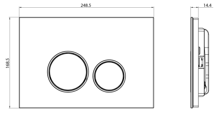 Клавиша смыва механическая CHARUS Bagliore FP.330.WHITE.10 цвет белый