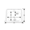 Кухонная мойка Melana 022 t (*15) 40х40 цвет хром поверхность полированная
