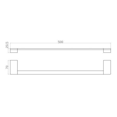 Полотенцедержатель RavSlezak Nil NLA0701/50ZRK