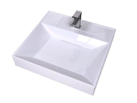 Раковина из искусственного камня Uperwood Top 291021039 60х60 над стиральной машиной цвет белый