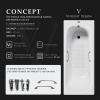 Ванна чугунная Vinsent Veron Concept VCO1407042H/VH0012BR-AS 140х70 пристенная прямоугольная с ножками с ручками