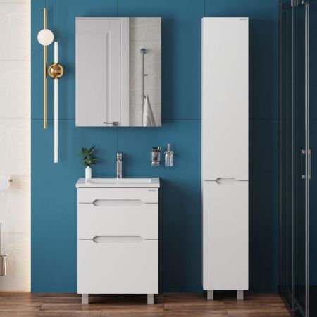 Тумба под раковину Onika Айленд 105039 50х40 напольная цвет белый