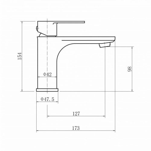 Смеситель Fashun A51119-17 на раковину графит - фото 3
