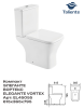 Унитаз напольный с бачком Taliente Elegante Vortex EL45055 белый с сиденьем безободковый смыв торнадо