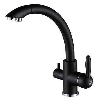 Смеситель для кухни Paulmark ESSEN Es213001-418 на раковину черный металлик